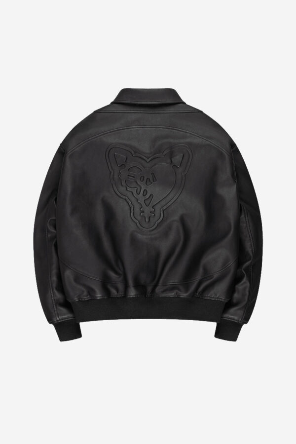Glamps Black Heavy Heart Leather Jacket – Durable & Stylish - Image 6