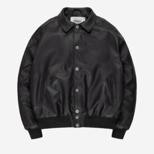 Glamps Black Heavy Heart Leather Jacket – Durable & Stylish