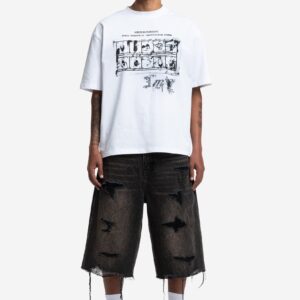 Glamps White Fingerprints Tee – Unique & Comfortable