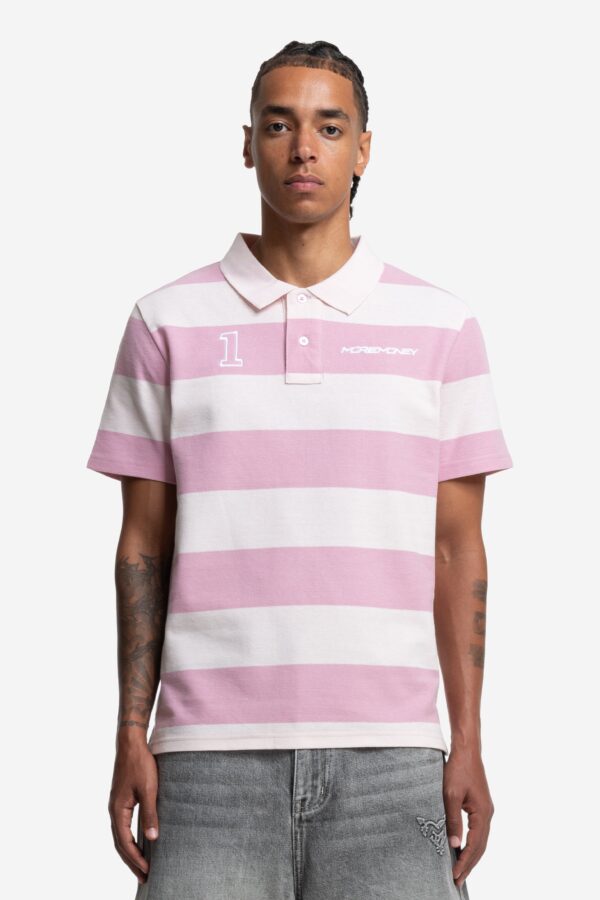 Glamps Pink Striped Polo Shirt – Stylish & Comfortable - Image 3