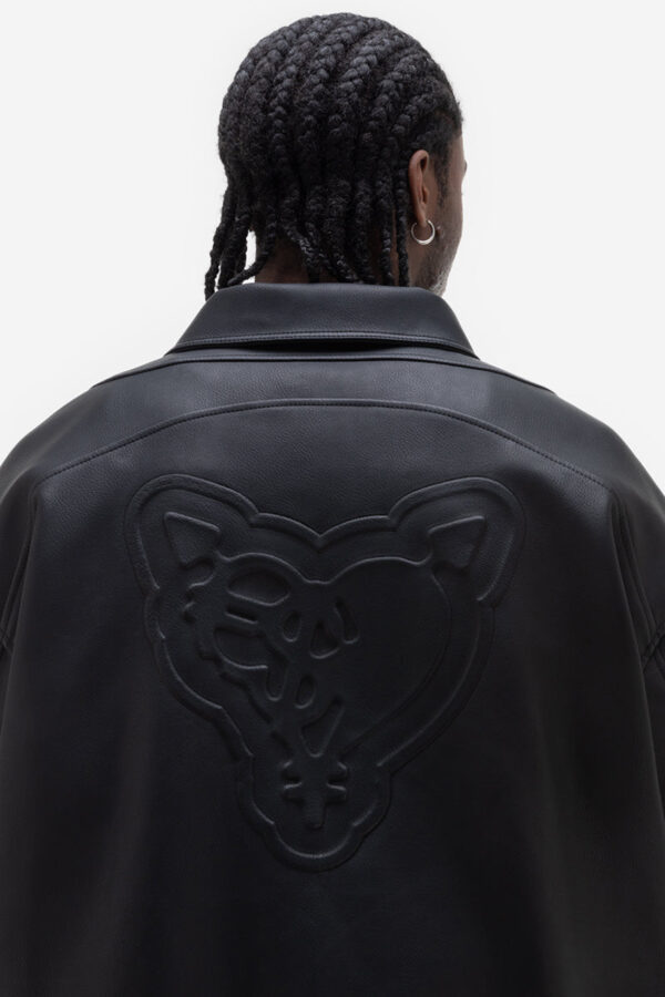 Glamps Black Heavy Heart Leather Jacket – Durable & Stylish - Image 5