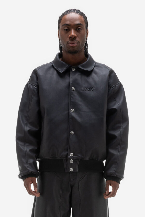 Glamps Black Heavy Heart Leather Jacket – Durable & Stylish - Image 3