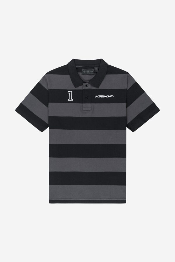 Glamps Black Striped Polo Shirt – Classic & Comfortable
